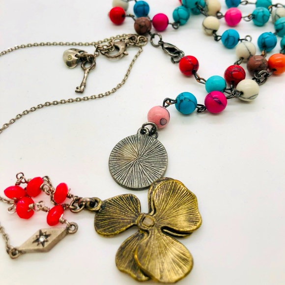 Vintage Fossil Necklace & Y coin Necklace - Picture 11 of 14